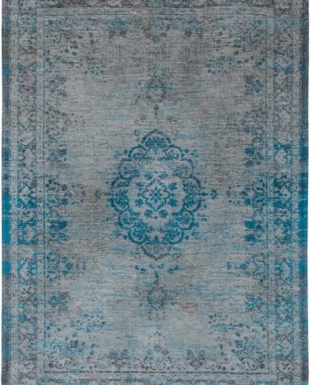 Louis De Poortere carpet LX 8255 Fading World Medaillon Grey Turquoise