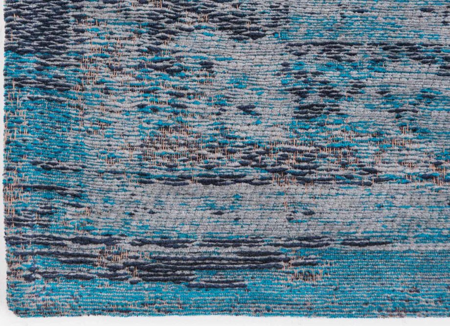 Louis De Poortere carpet LX 8255 Fading World Medaillon Grey Turquoise corner