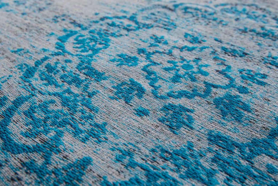 Louis De Poortere carpet LX 8255 Fading World Medaillon Grey Turquoise zoom