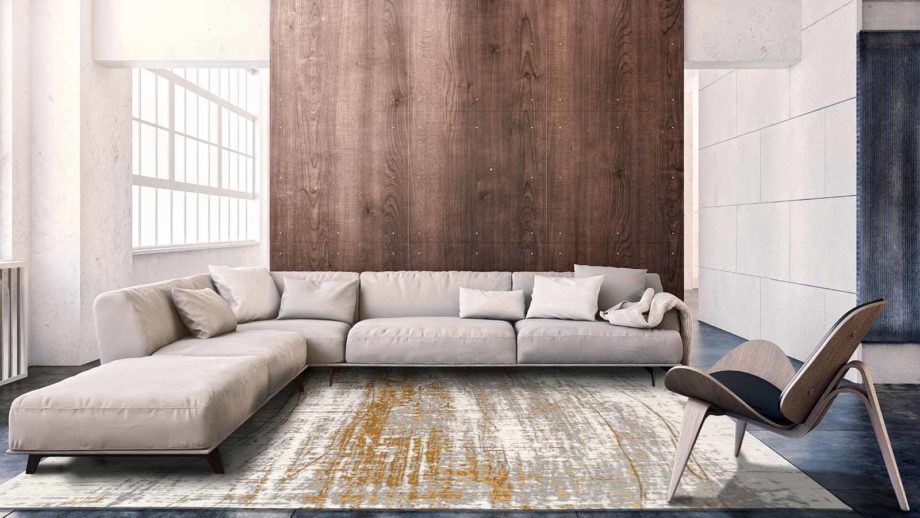 Louis De Poortere carpet LX 8419 Mad Men Griff Columbus Gold interior