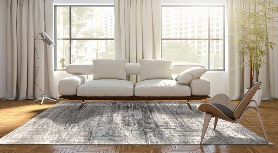 Louis De Poortere carpet LX 8420 Mad Men Griff Jersey Stone interior