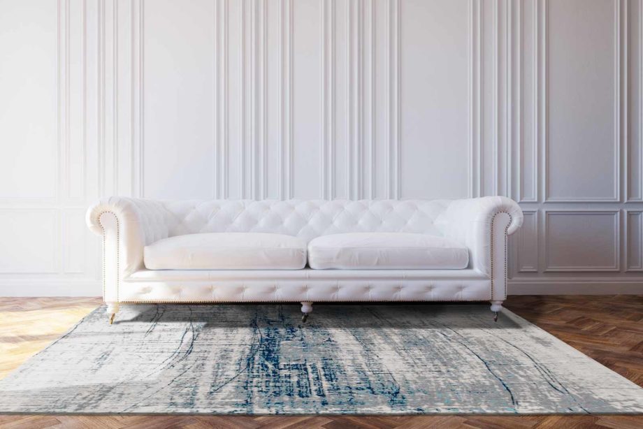 Louis De Poortere carpet LX 8421 Mad Men Griff Bronx Azurite interior 2