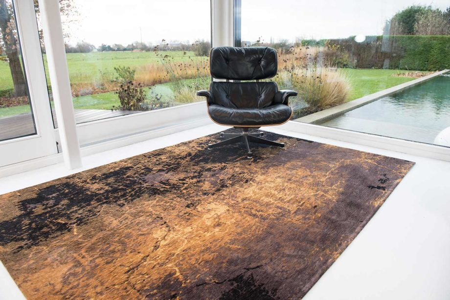 Louis De Poortere carpet LX 8618 Mad Men Cracks Deep Mine interior
