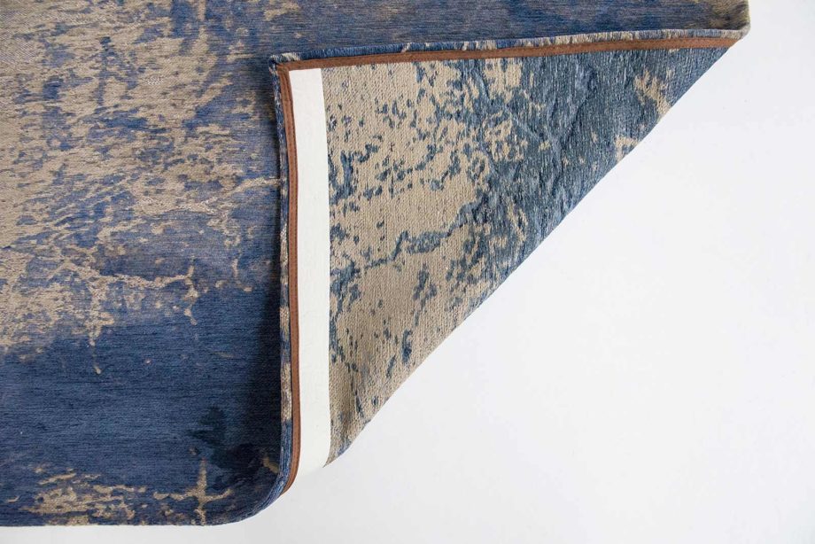 Louis De Poortere carpet LX 8629 Mad Men Cracks Abyss Blue back
