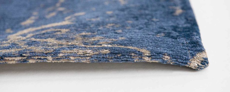 Louis De Poortere carpet LX 8629 Mad Men Cracks Abyss Blue side
