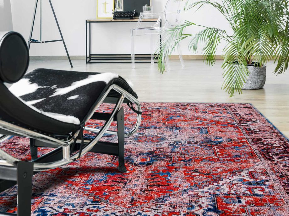 Louis De Poortere carpet LX 8703 Antiquarian Antique Heriz Classic Brick interior