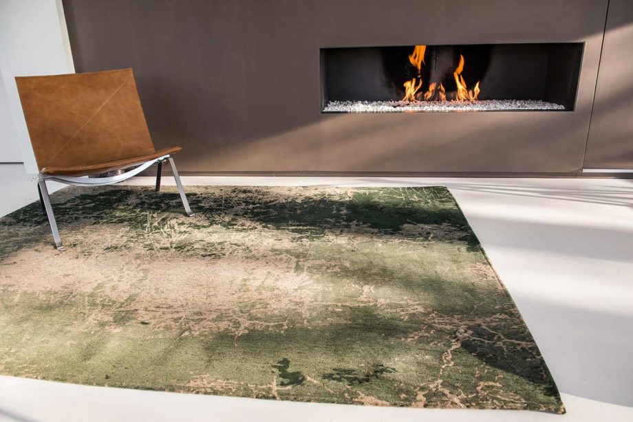 Louis De Poortere carpet LX 8723 Mad Men Cracks Dark Pine interior
