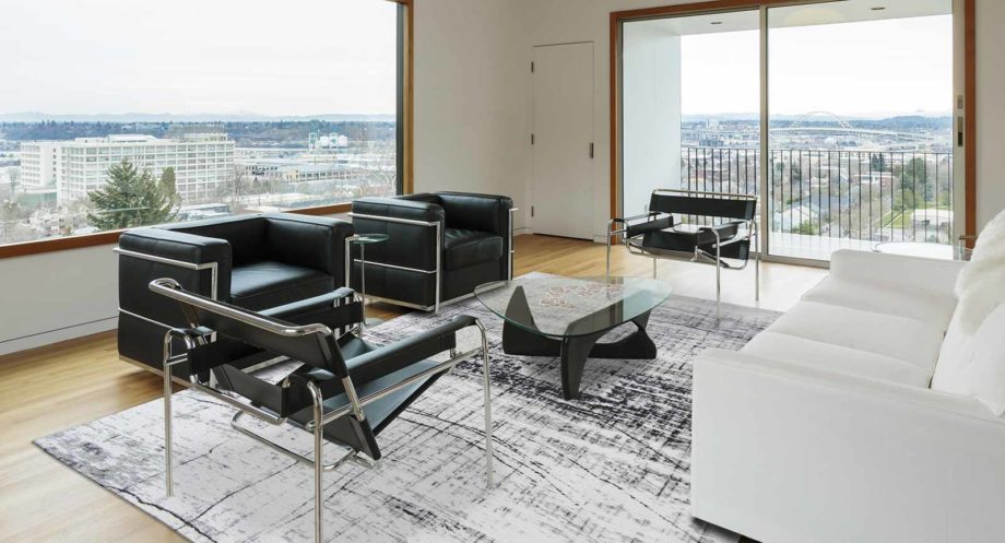 Louis De Poortere carpet LX 8926 Mad Men Griff Metro Black and White interior