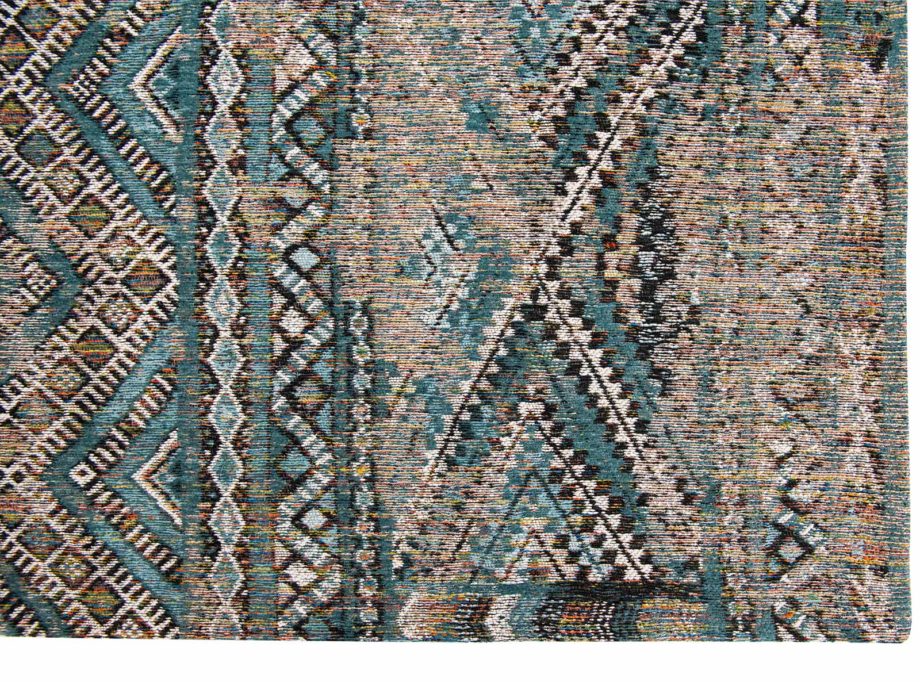 Louis De Poortere carpet LX 9110 Antiquarian Kilim Zemmuri Blue corner