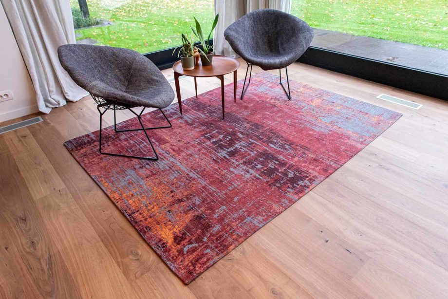 Louis De Poortere carpet LX 9125 Atlantic Streaks Nassau Red interior 1