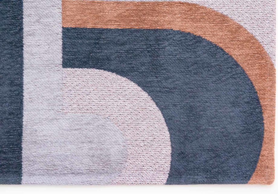 Louis De Poortere carpet LX 9196 Nuance Module Camel Blue corner