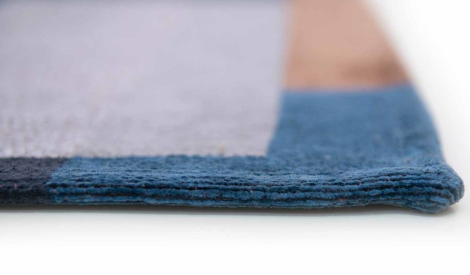 Louis De Poortere carpet LX 9196 Nuance Module Camel Blue side