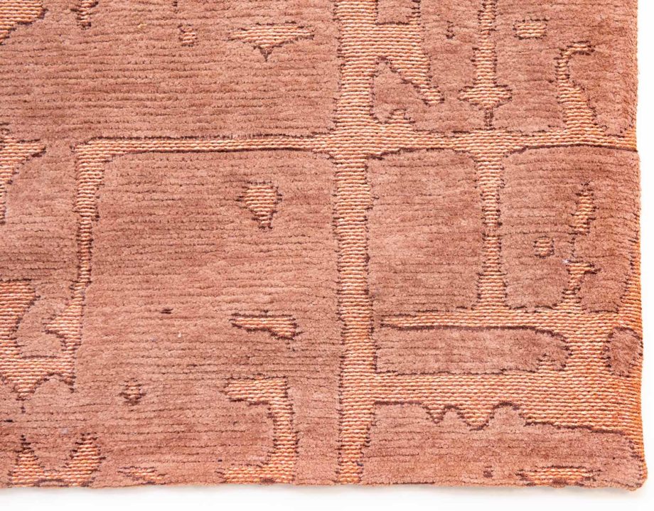 Louis De Poortere carpet LX 9199 Structures Baobab Za Copper corner