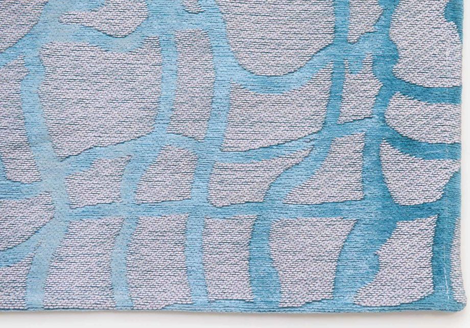 Louis De Poortere carpet LX 9203 Mad Men Dedalo Blue Marine corner