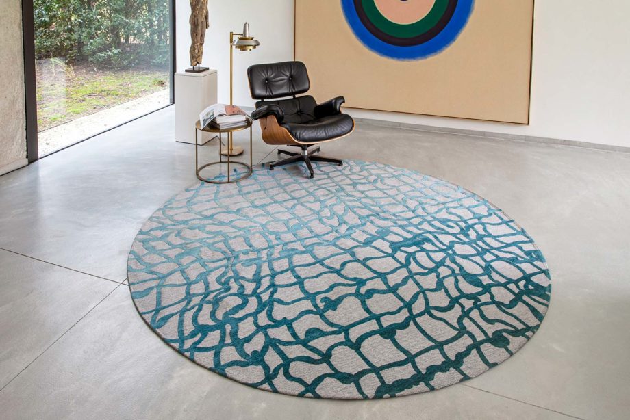 Louis De Poortere carpet LX 9203 Mad Men Dedalo Blue Marine interior 4