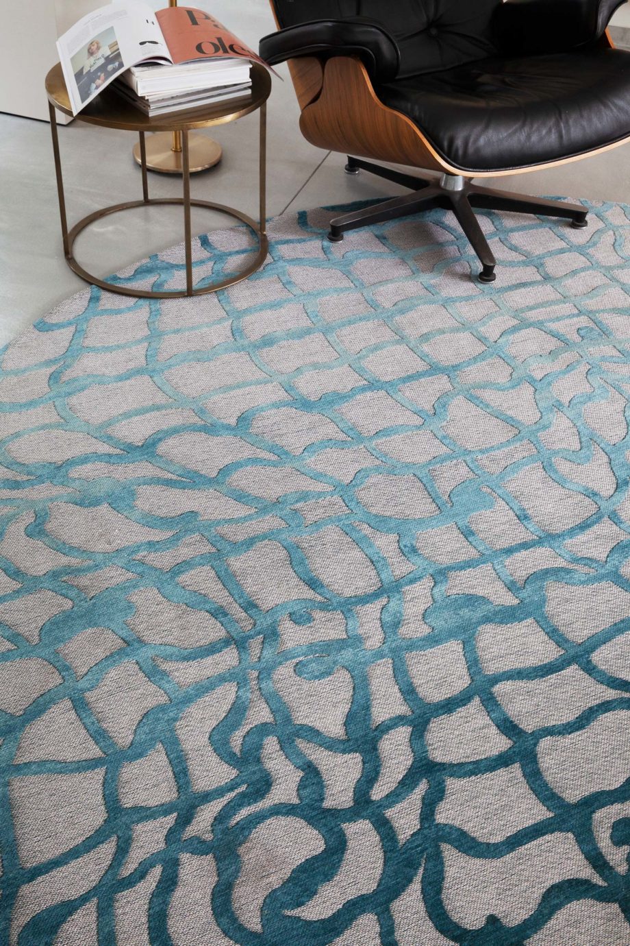 Louis De Poortere carpet LX 9203 Mad Men Dedalo Blue Marine interior 6