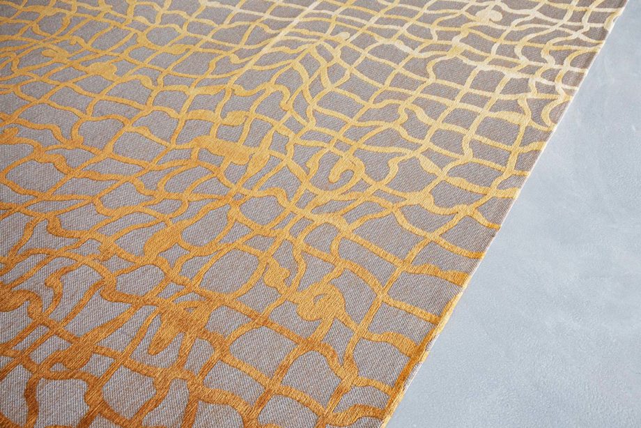Louis De Poortere carpet LX 9205 Mad Men Dedalo Yellow Scarab interior 3