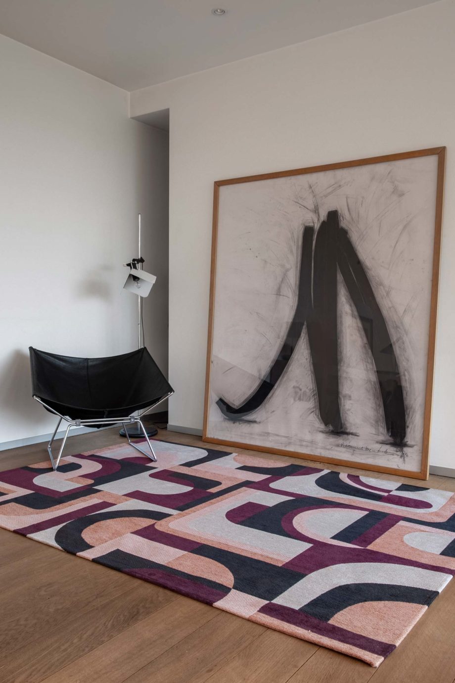 Louis De Poortere carpet LX 9209 Nuance Module Pink Rohe interior 1