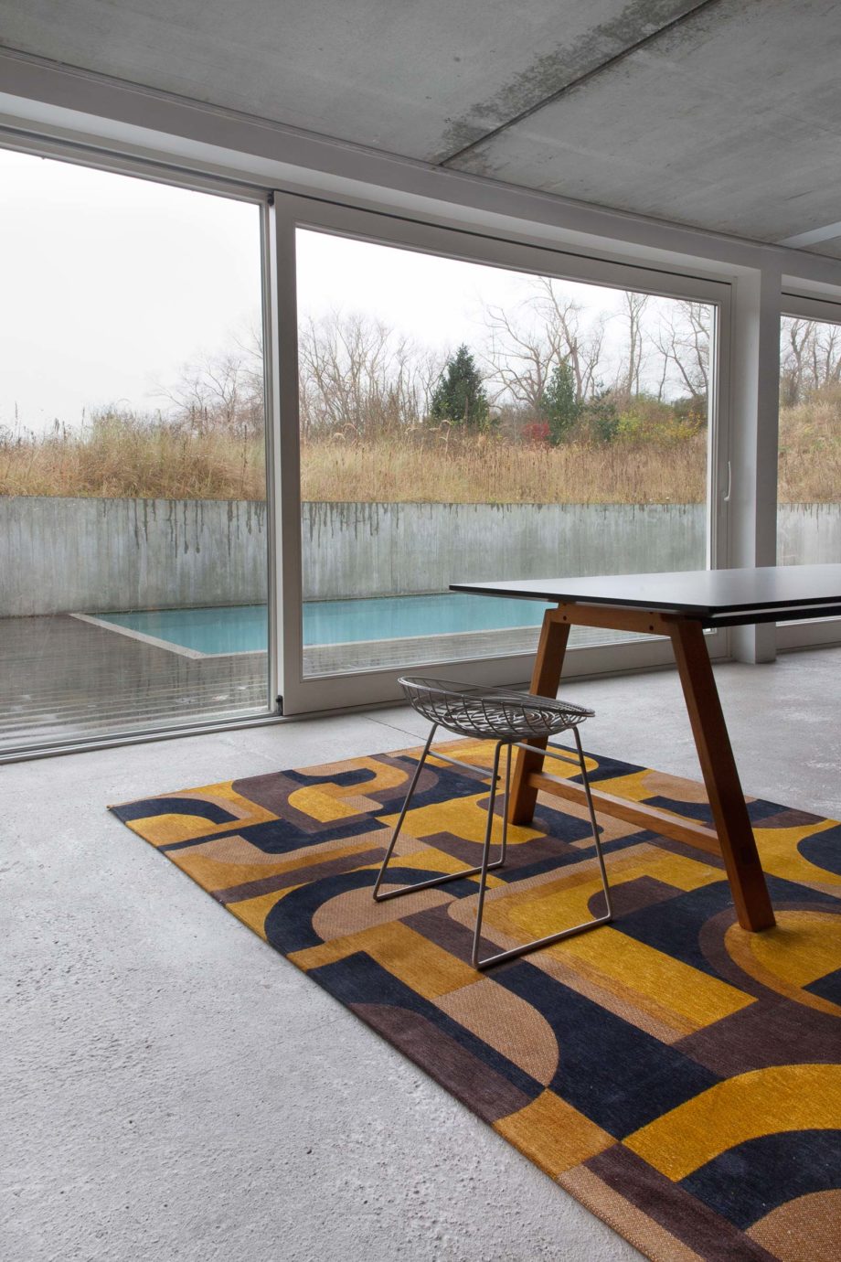 Louis De Poortere carpet LX 9210 Nuance Module Yellow Meyer interior 2