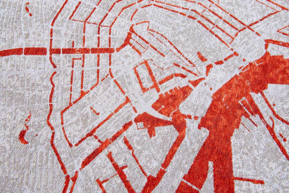 Louis De Poortere carpet Cities Amsterdam 9323 Orange Cut zoom 2