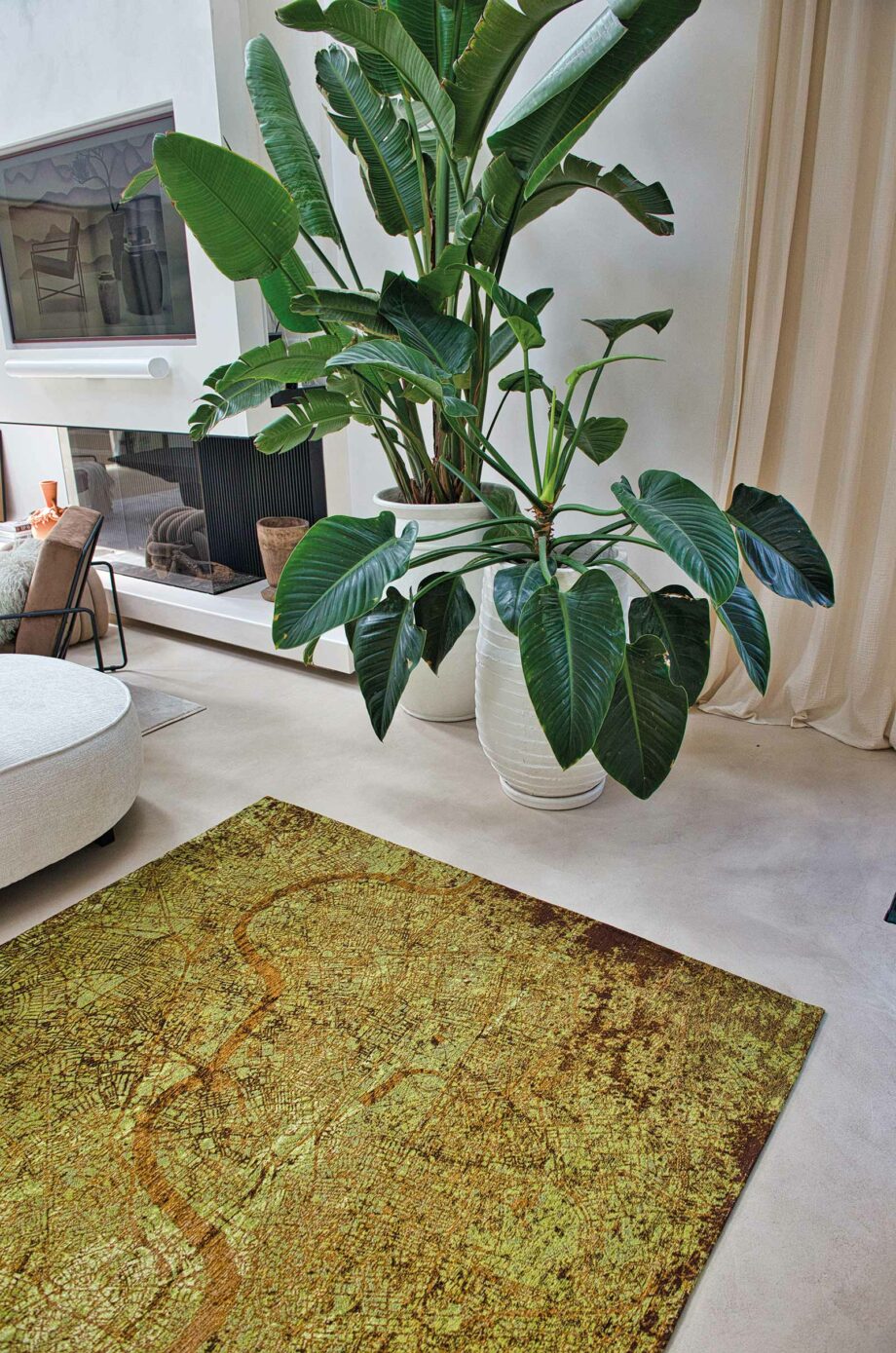 Louis De Poortere carpet Cities London 9320 Green Meadows interior 2