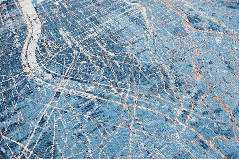 Louis De Poortere carpet Cities Tokyo 9314 Conductive Blue zoom 2