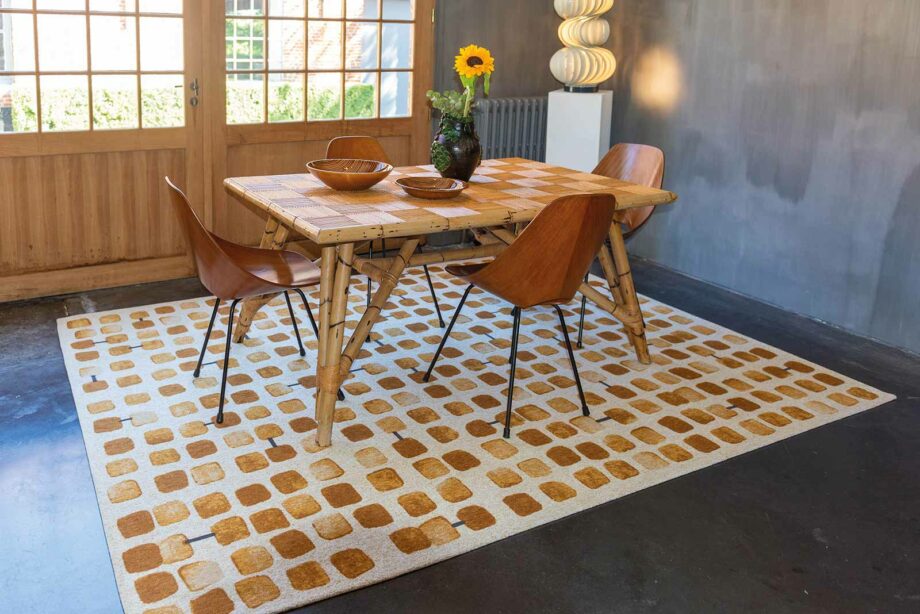Louis De Poortere carpet Craft Cobblestone 9346 Peach Party interior 2