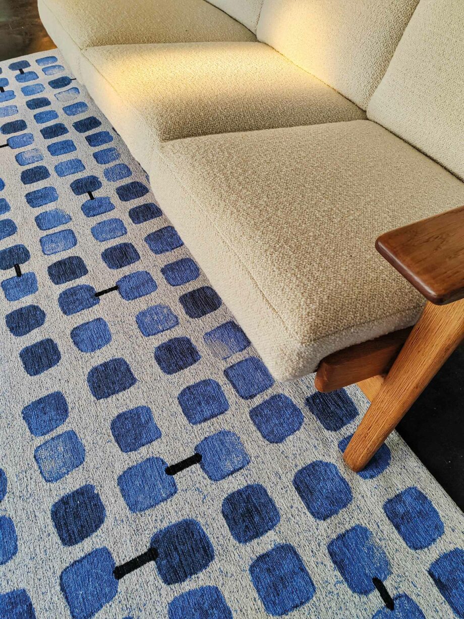 Louis De Poortere carpet Craft Cobblestone 9348 Amparo Blues interior 2
