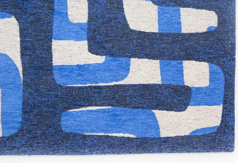 Louis De Poortere carpet Craft Kuba 9336 Ultramarine corner