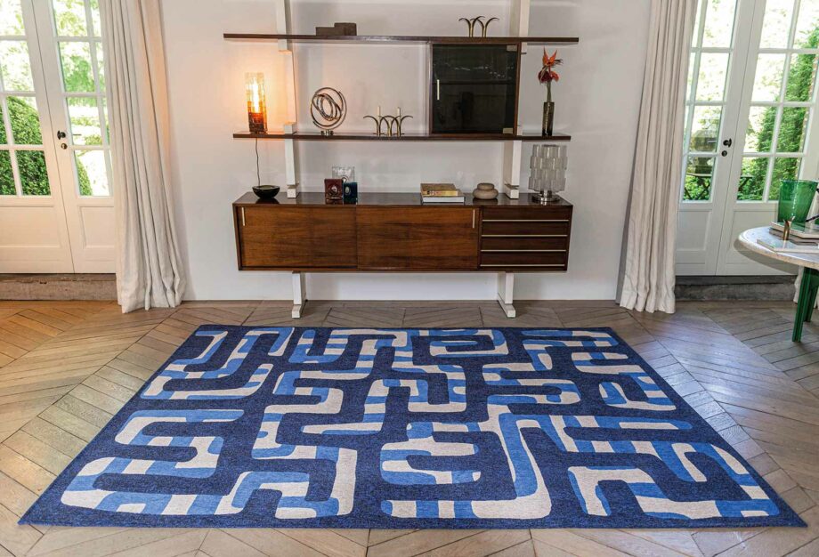 Louis De Poortere carpet Craft Kuba 9336 Ultramarine interior 1 RVB