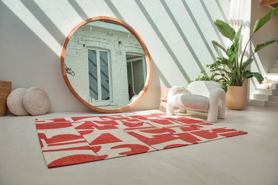 Louis De Poortere carpet Craft Papercut 9364 Rust interior 1
