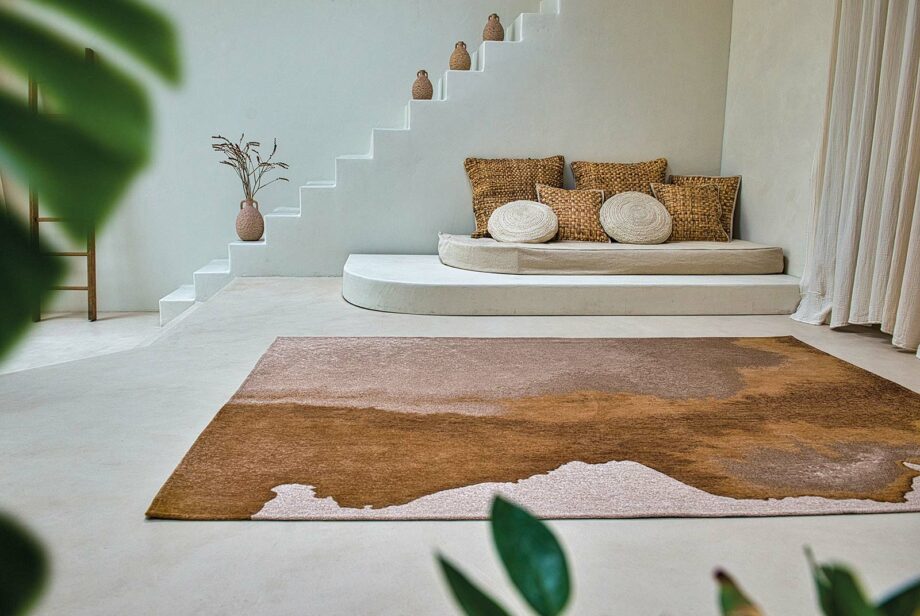 Louis De Poortere carpet Meditation Lagoon 9326 Chestnut interior 1