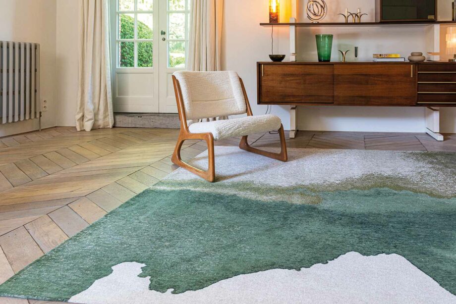 Louis De Poortere carpet Meditation Lagoon 9331 Palm Green interior 1