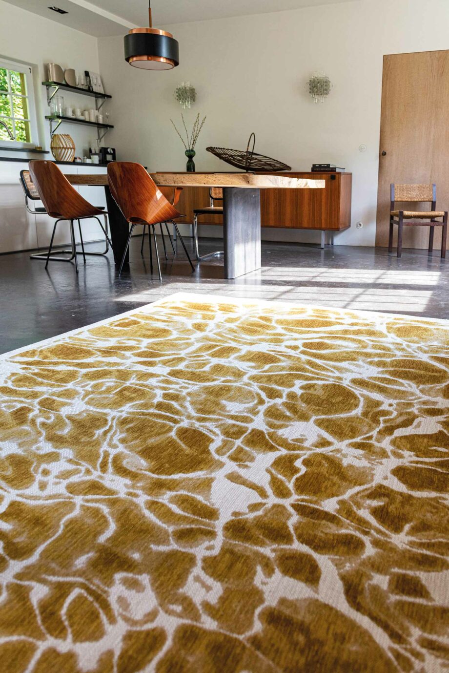 Louis De Poortere carpet Meditation Swim 9349 Saffron interior 1