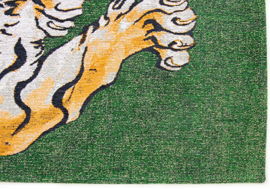 Louis De Poortere carpet Pop 9388 Green On Fire corner