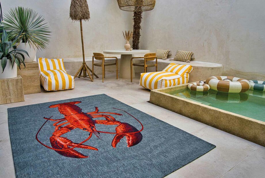 Louis De Poortere carpet Pop 9389 Steam Red interior 2