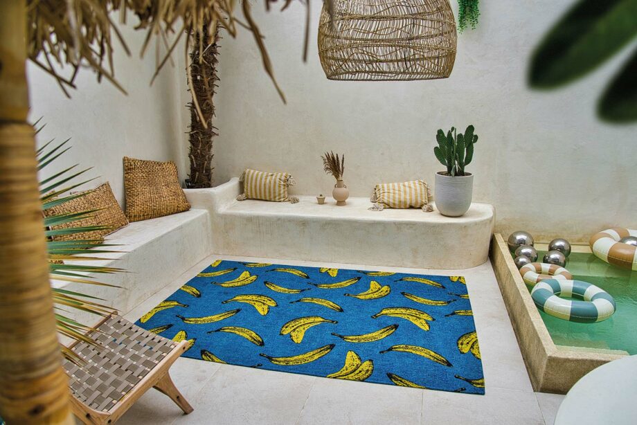Louis De Poortere carpet Pop 9394 California Blue interior 1