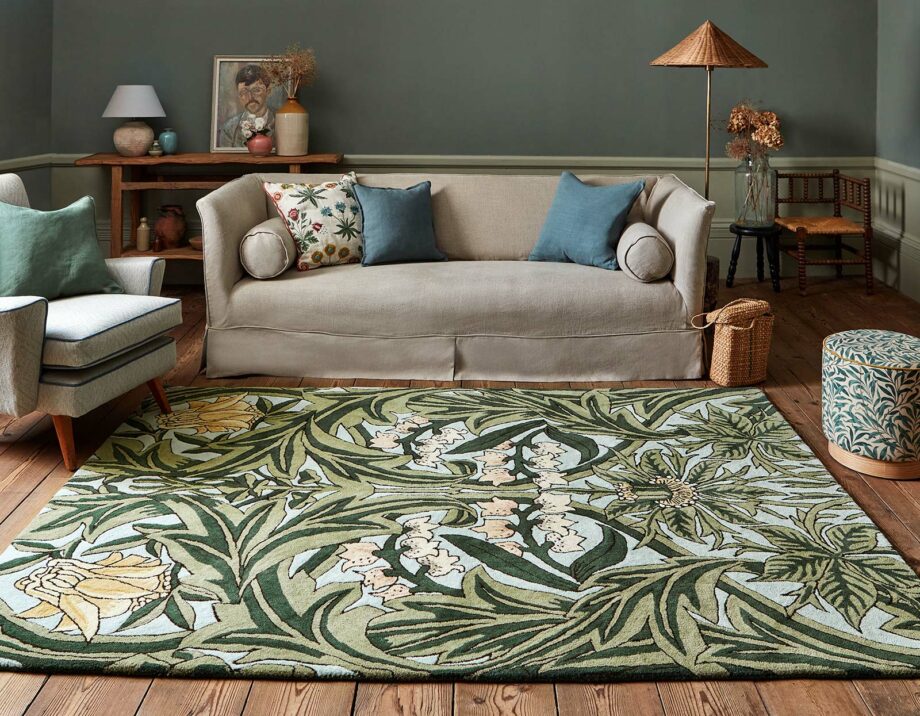 Morris Co Bluebell Leafy Arbour Green 127607 interior 1