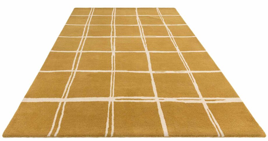 Asiatic carpet Albany Grid Gold 1 3D