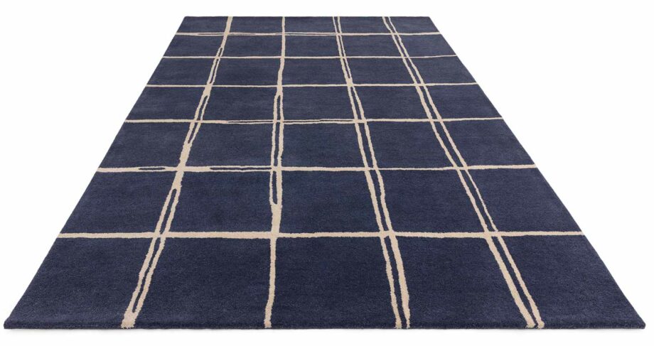 Asiatic carpet Albany Grid Marine 1 3D