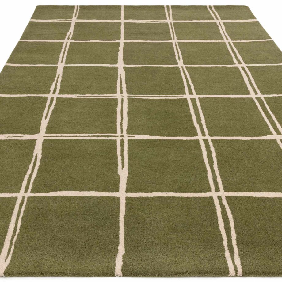 Asiatic carpet Albany Grid Olive 1