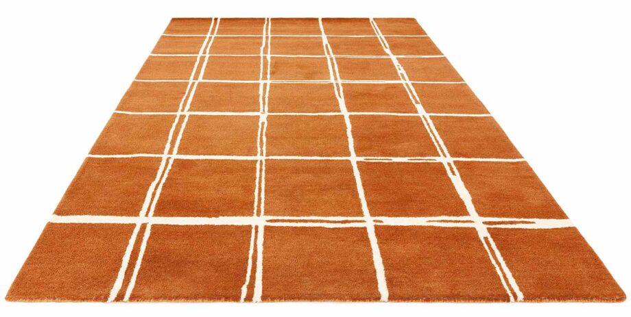 Asiatic carpet Albany Grid Rust 1 3D