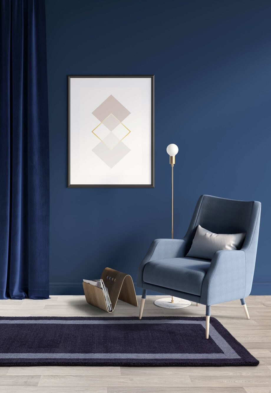 Asiatic carpet Albi Navy runner interior