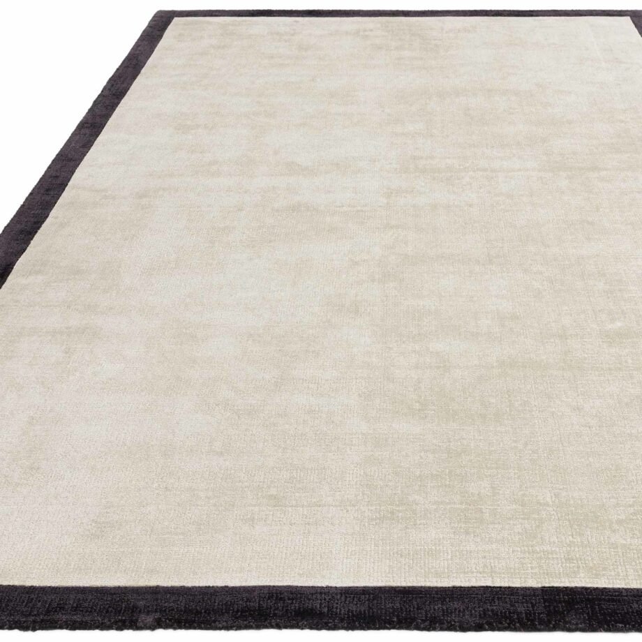 Asiatic carpet Blade Border Putty Charcoal 1