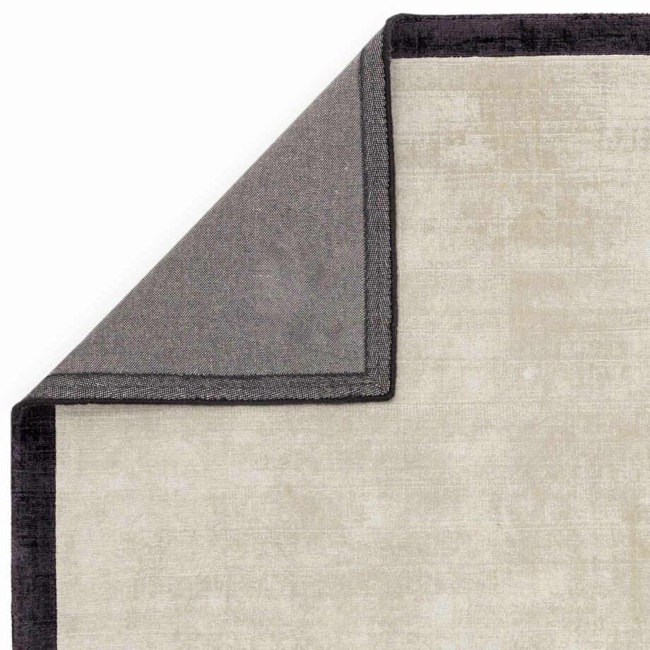 Asiatic carpet Blade Border Putty Charcoal 3