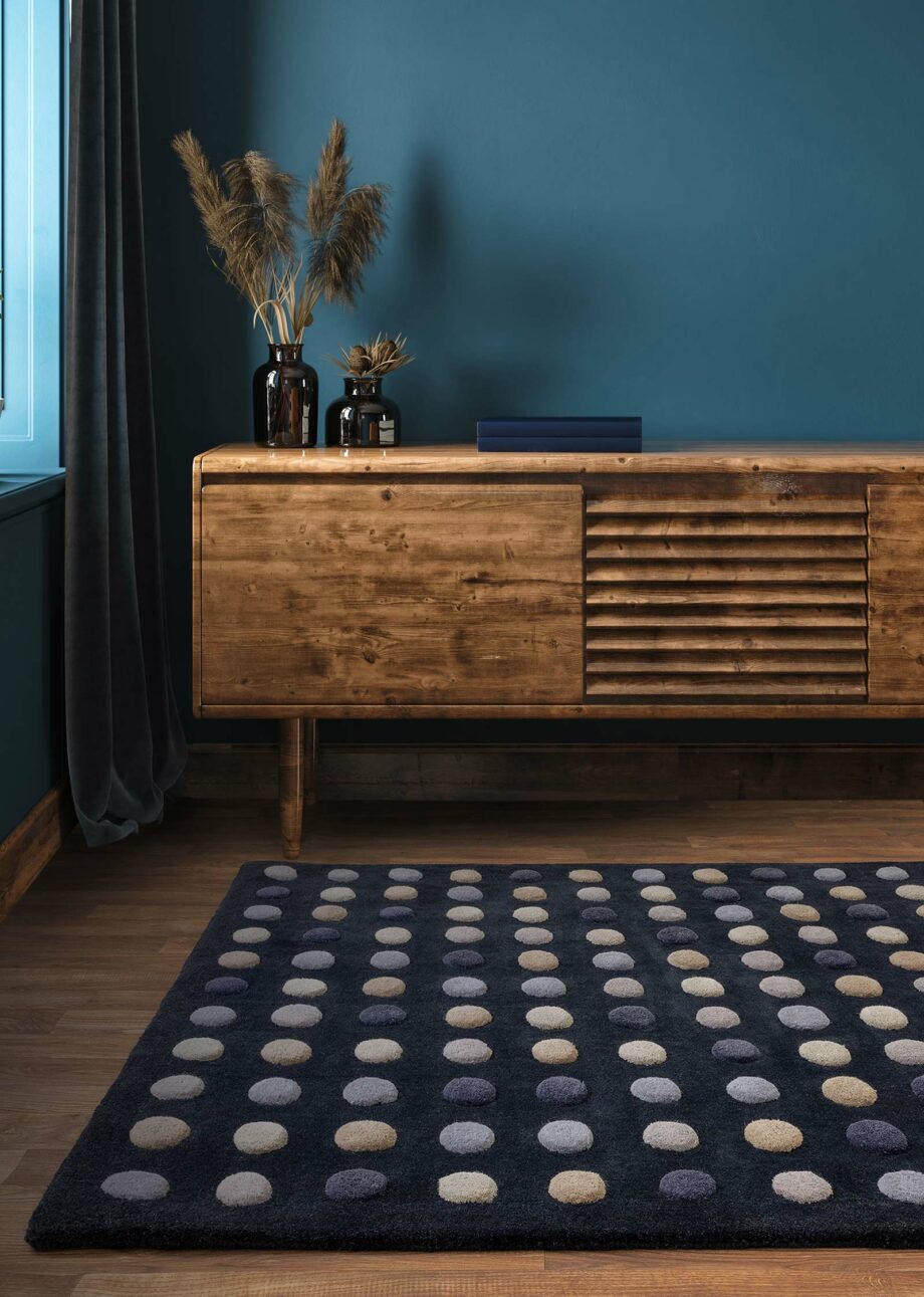 Asiatic carpet Dotty Navy interior