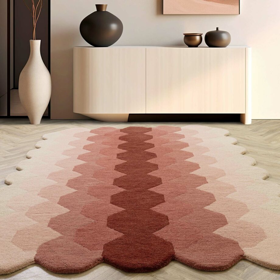 Asiatic carpet Hive Pink interior square