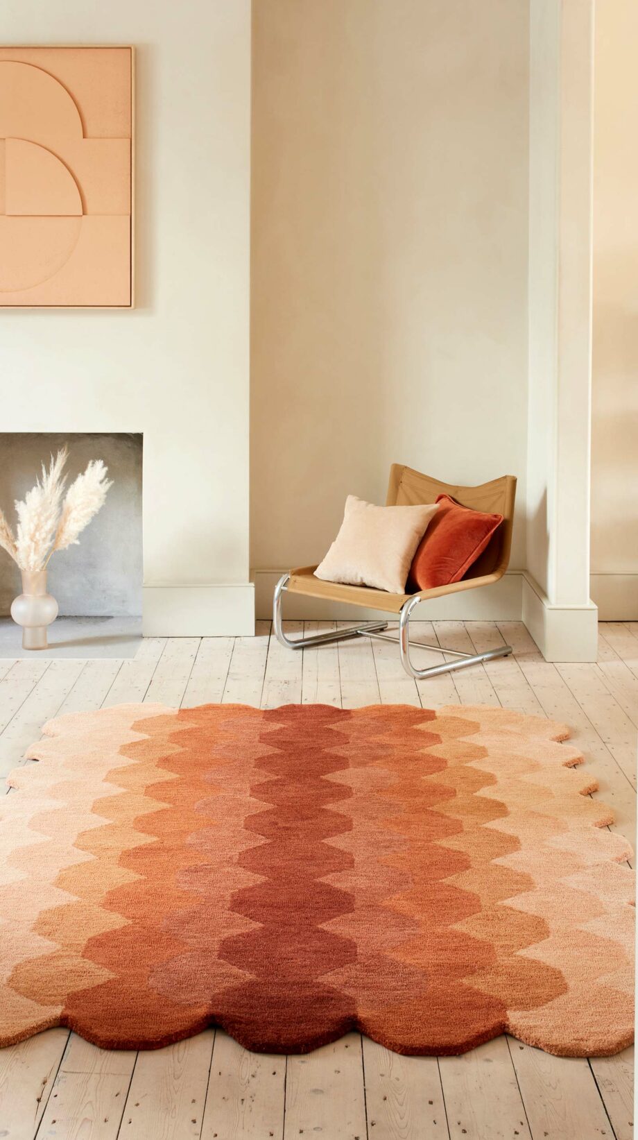 Asiatic carpet Hive Rust interior
