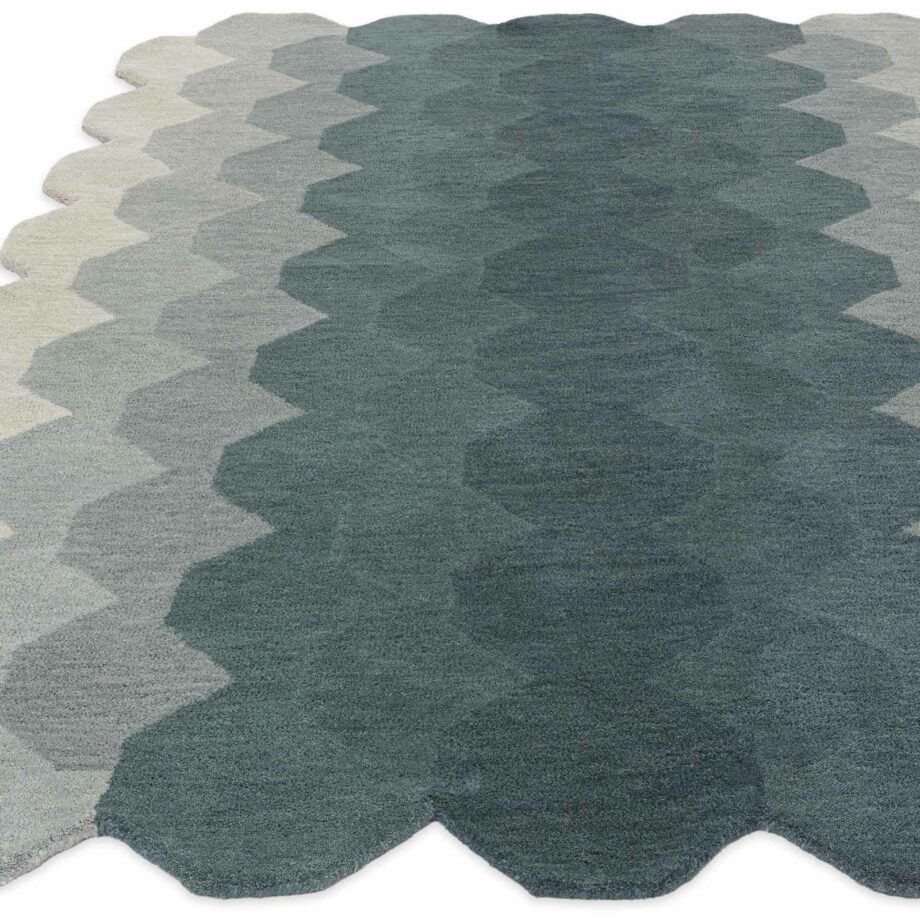 Asiatic carpet Hive Teal 1