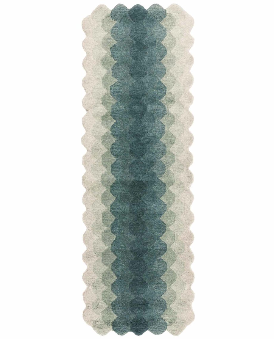 Asiatic carpet Hive Teal runner
